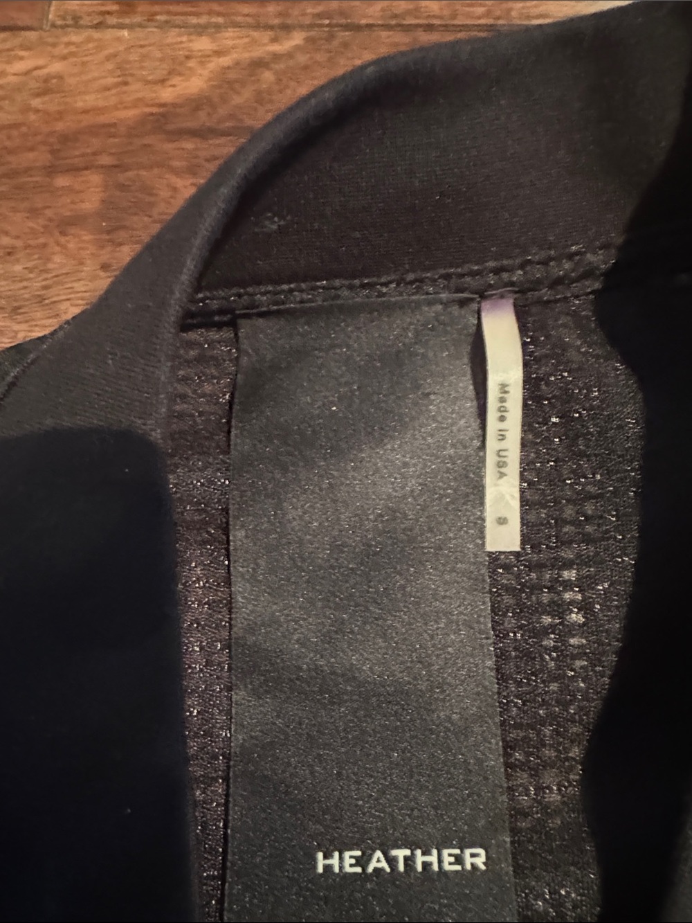 Heather Black Jacket with White Mesh Sleeves - Picture 3 of 6